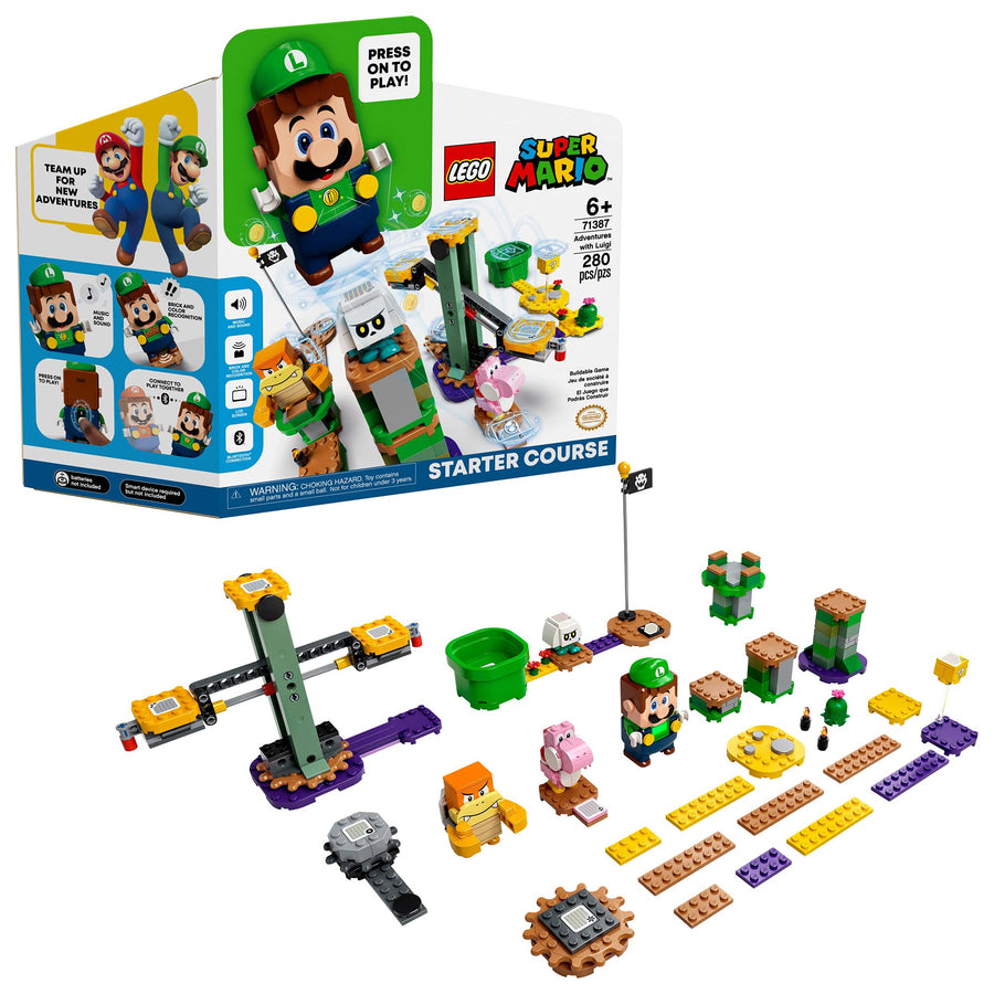 LEGO Super Mario Adventures with Luigi Starter Course 71387 Building Kit; Collectible Toy Playset for Creative Kids, New 2021 (280 Pieces)