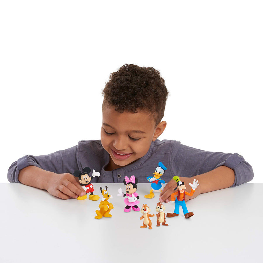 Mickey Mouse 7-Piece Figure Set, Toys for 3 Year Old Boys, Amazon Exclusive, by Just Play