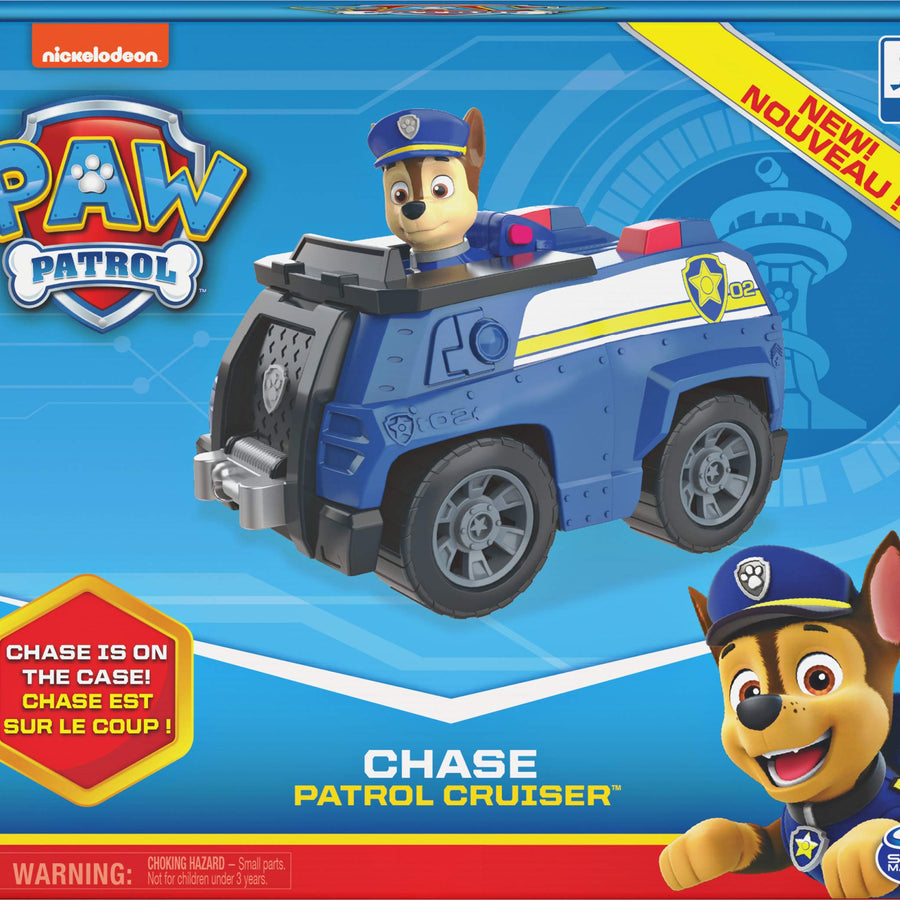 Paw Patrol, Chase’s Patrol Cruiser Vehicle with Collectible Figure, for Kids Aged 3 and Up
