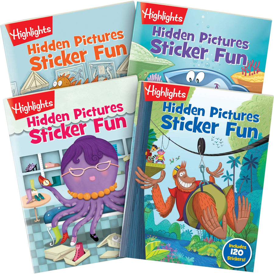 Highlights Hidden Pictures Sticker Fun 4-Book Set