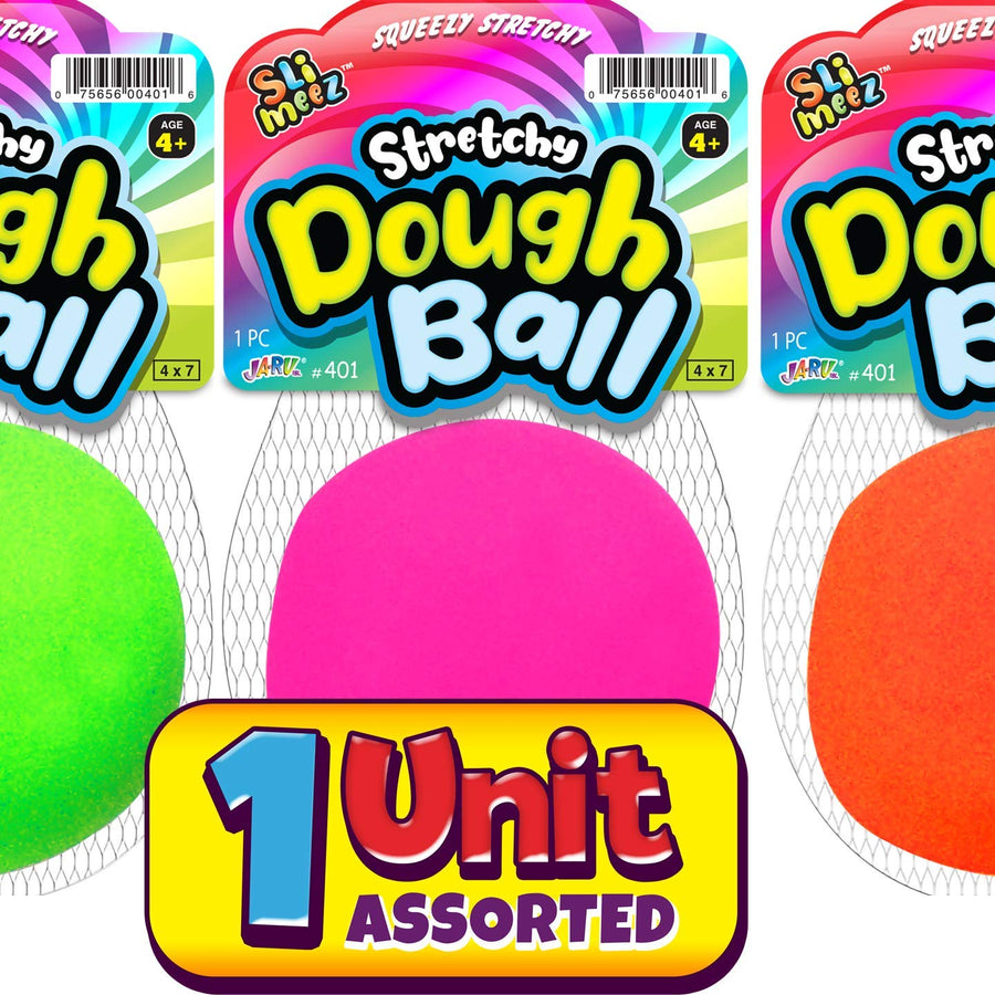 Fun a Ton Stretchy Balls Stress Relief (Pack of 1) Soft Dough Stress Ball Pull and Stretch. Hand Therapy or Sensory Fidget Toy, Squishy Anxiety Relaxing Toy. | 401-1s