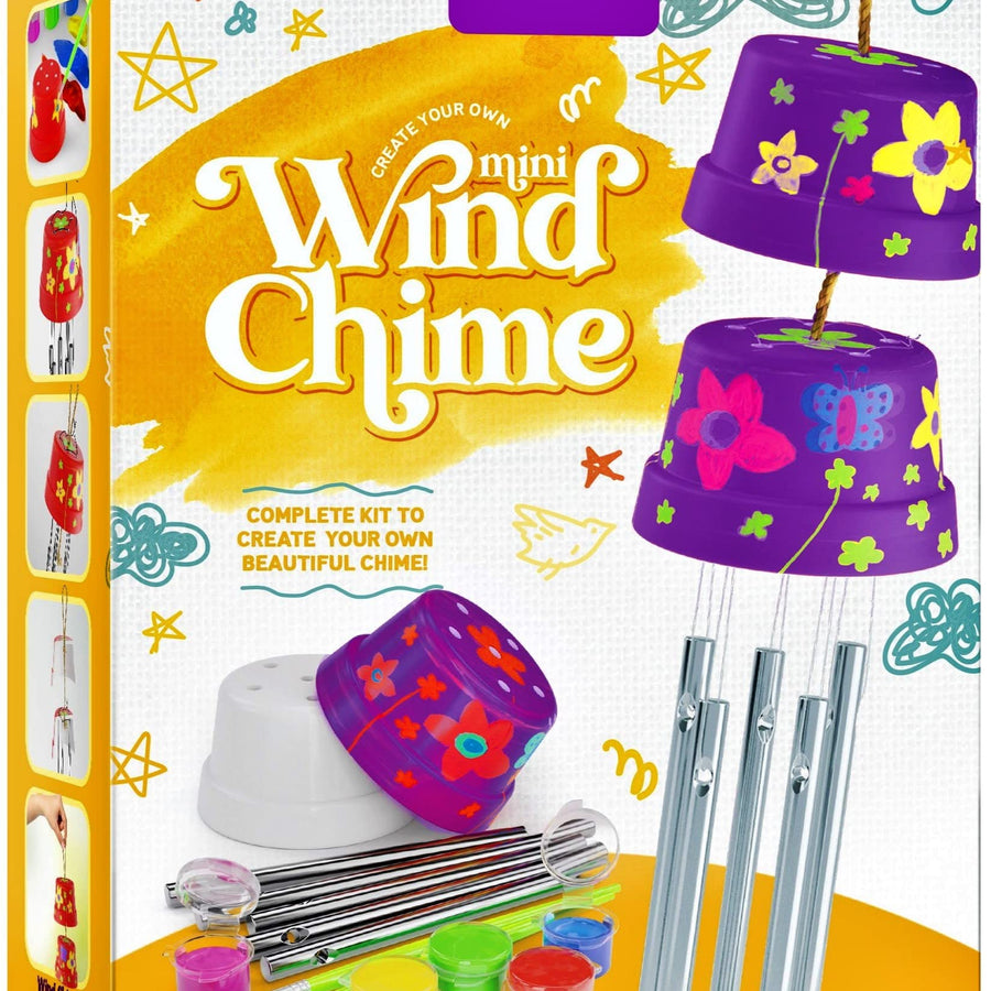 Wind Chime Making & Painting Kit - Arts and Crafts Gift for Girls & Boys Ages 4, 5, 6, 7, 8, 9, 10 -12 - Birthday & Christmas Gifts for Kids - Kid Art & Craft Kits - DIY Stuff for Girl Age 4-12