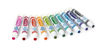 Crayola; Ultra-Clean; Stamper Markers; Art Tools; 10 ct. Markers; Bright, Bold Washable Colors; Emoticons