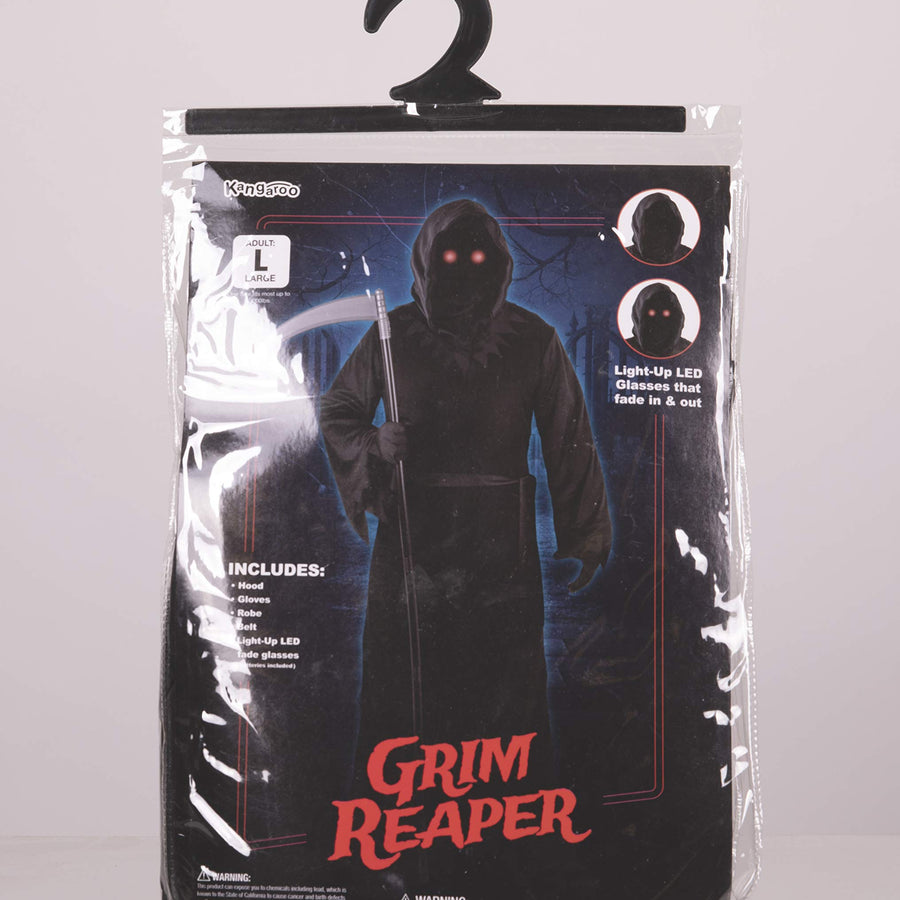 Halloween Scary Costume Grim Reaper Costume For Boys Kids Costume With Glowing Red Eyes