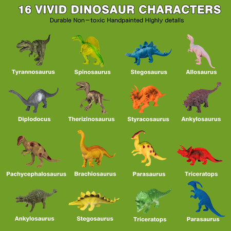 Dinosaur Toys Playset with Activity Play Mat for Kids,Realistic Dinosaur Figures, Trees,Creating a Dino World Including, Birthday Gift for Boys and Girls Ages 3 4 5 6 Years Old