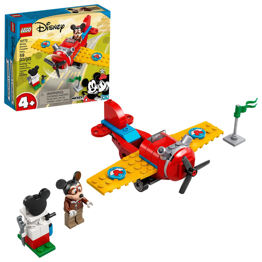 LEGO Disney Mickey and Friends Mickey Mouse’s Propeller Plane 10772 Building Kit Toy; Perfect for Creative Play; New 2021 (59 Pieces)