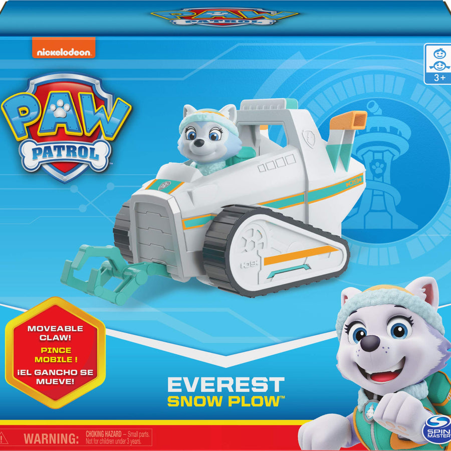 PAW Patrol, Everest’s Snow Plow Vehicle with Collectible Figure, for Kids Aged 3 and Up