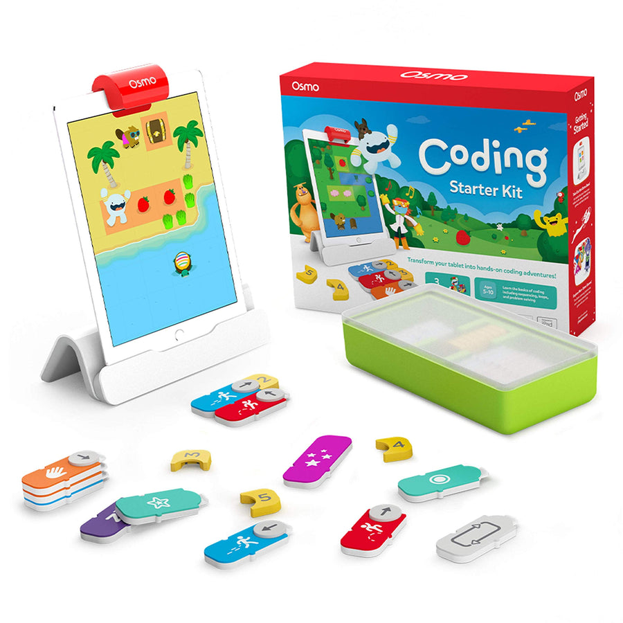 Osmo - Coding Starter Kit for iPad - 3 Educational Learning Games - Ages 5-10+ - Learn to Code, Coding Basics & Coding Puzzles - STEM Toy (Osmo iPad Base Included)