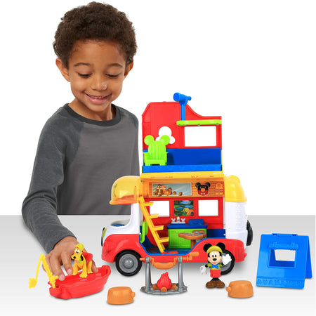 Disney Junior Mickey Mouse Outdoor and Explore Camper, Lights and Sounds Playset, Amazon Exclusive, by Just Play
