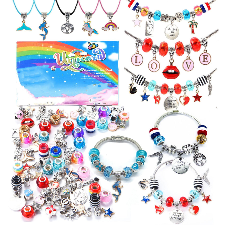 Bracelet Making Craft Kit for Girls,Jewelry Making Supplies Beads Charms Bracelets for DIY Craft Gifts Toys for Teen Girls Age 4 5 6 7 8 9 10 12