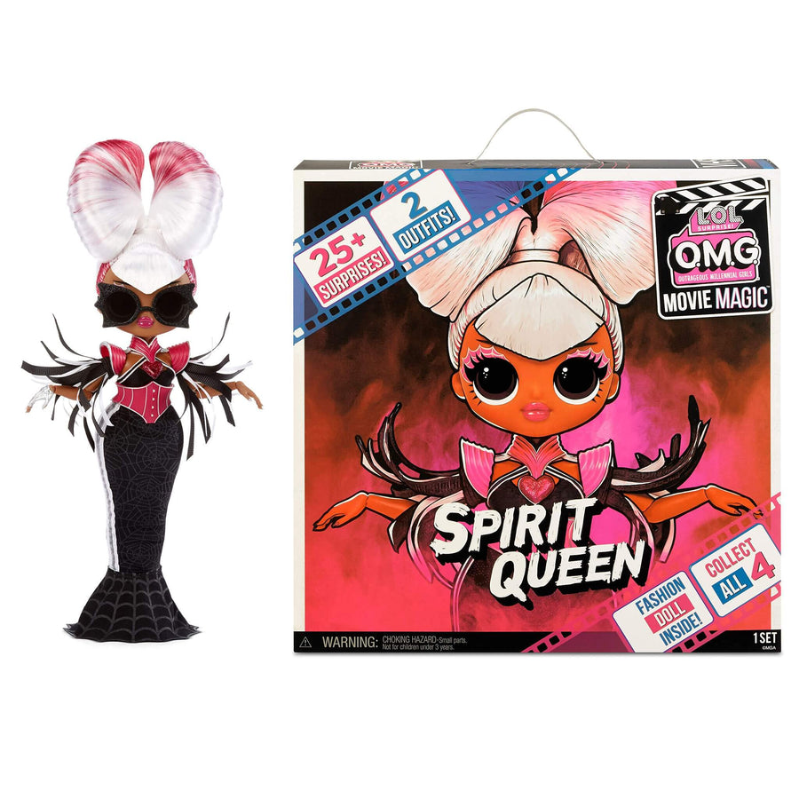 LOL Surprise OMG Movie Magic Spirit Queen Fashion Doll with 25 Surprises Including 2 Outfits, 3D Glasses, Movie Accessories and Reusable Playset– Gift for Kids, Toys for Girls Boys Ages 4 5 6 7+ Years