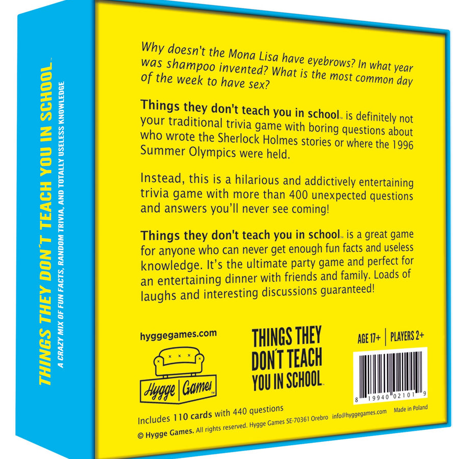 Hygge Games Things They Don't Teach You in School Party Trivia Game Blue, 1 EA