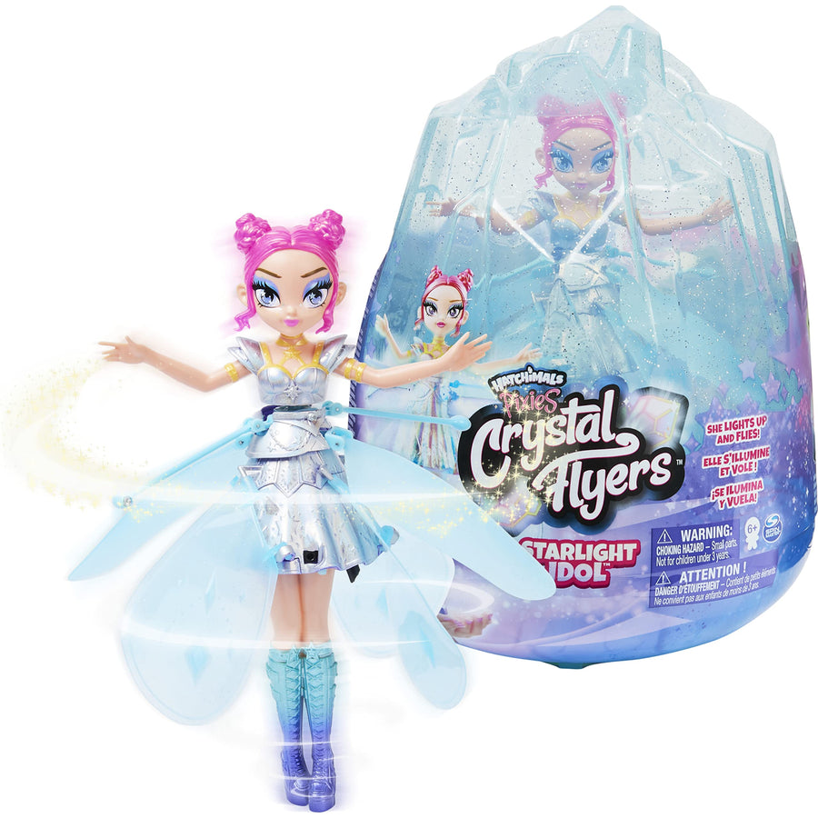 Hatchimals Pixies, Crystal Flyers Starlight Idol Magical Flying Pixie Toy with Lights, Kids Toys for Girls Ages 6 and up