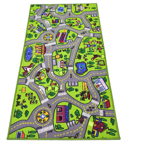 Toyvelt Kids Carpet Playmat Car Rug – City Life Educational Road Traffic Carpet Multi Color Play Mat - Large 60” X 32” Best Kids Rugs for Playroom & Kid Bedroom – for Ages 3 - 12 Years Old