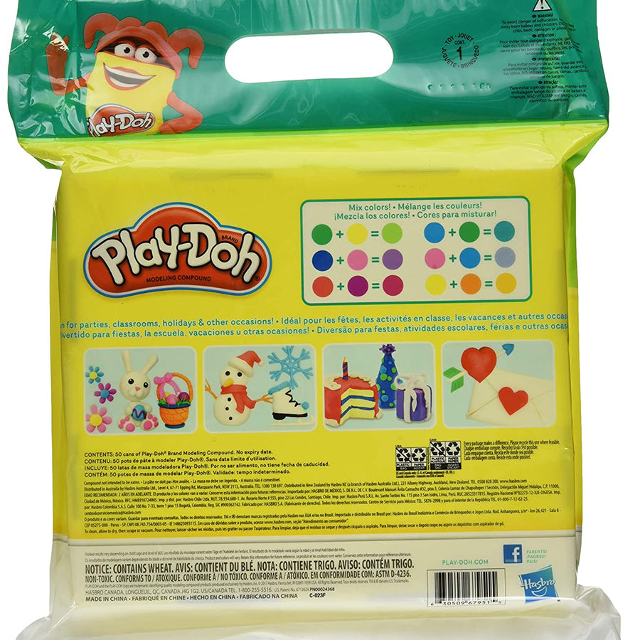 Play-Doh Modeling Compound 50- Value Pack Case of Colors , Non-Toxic , Assorted Colors , 1-Ounce Cans