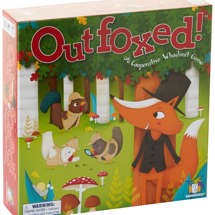 Gamewright Outfoxed! A Cooperative Whodunit Board Game for Kids 5+, Multi-colored, Standard, Model Number: 418