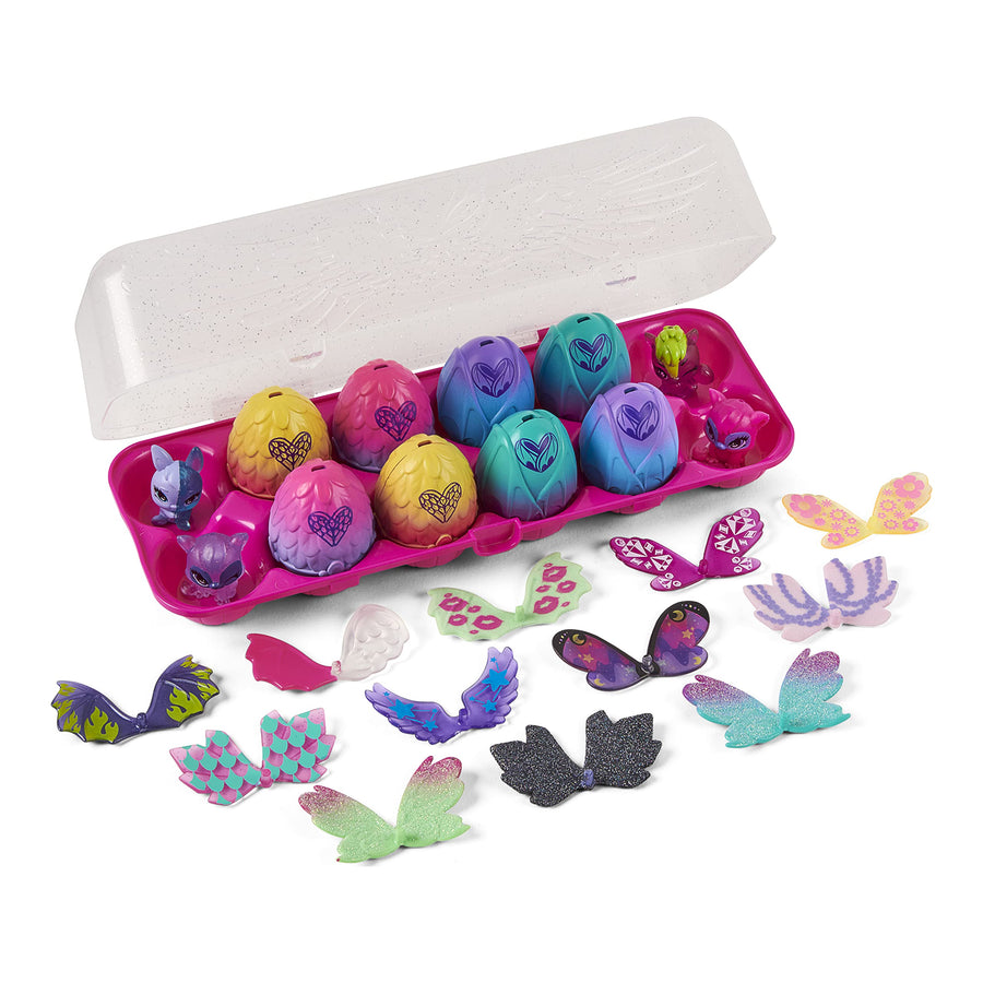 Hatchimals CollEGGtibles, Wilder Wings 12-Pack Egg Carton with Mix and Match Wings