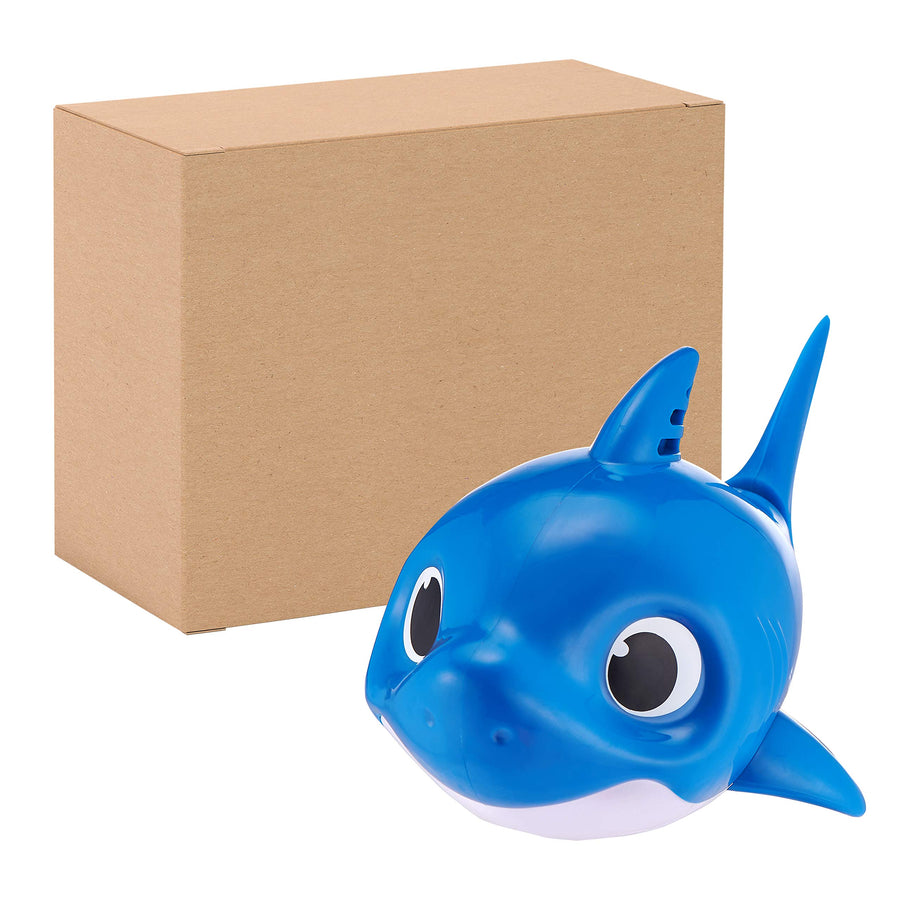 Robo Alive Junior Baby Shark Battery-Powered Sing and Swim Bath Toy by ZURU - Daddy Shark (Blue) (Custom Packaging)