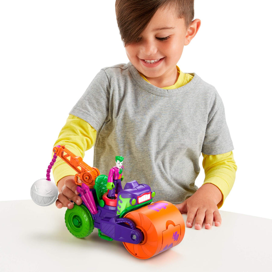 Fisher-Price Imaginext DC Super Friends The Joker Steamroller, Figure and Vehicle Set for Preschool Kids Ages 3 Years & up