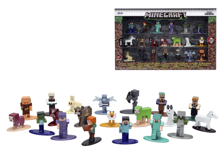 Jada Toys Minecraft 1.65" Die-cast Metal Collectible Figurine 20-Pack Wave 6, Toys for Kids and Adults
