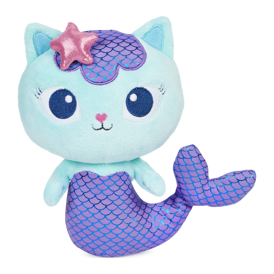 Gabby’s Dollhouse, 8-inch MerCat Purr-ific Plush Toy, Kids Toys for Ages 3 and up