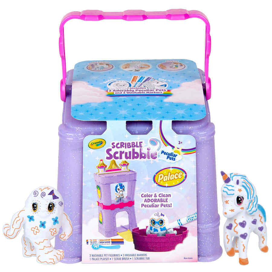 Crayola Scribble Scrubbie Peculiar Pets, Palace Playset with Unicorn and Yeti Kids Toys, Gift for Girls & Boys, Ages 3, 4, 5, 6