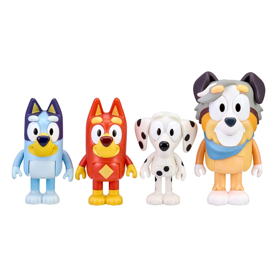 Bluey and Friends 4 Pack of 2.5-3"" Poseable Figures (13052)