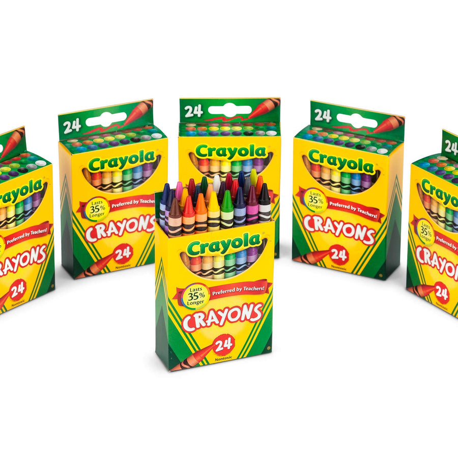 Crayola Crayons, School & Art Supplies, Bulk 6 Pack of 24Count, Assorted