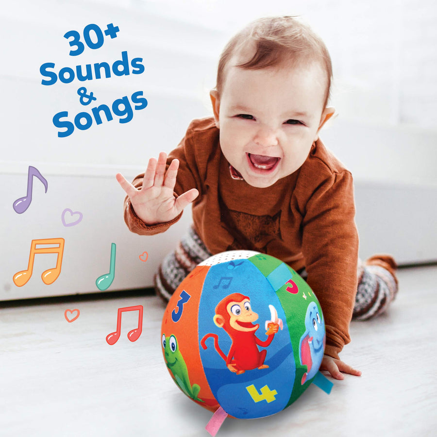 Move2Play Interactive Animal Sounds Crawl Ball Toy for Babies and Toddlers, Baby Ball for Ages 6 Months to 1, 2 Year Old boy and Girls
