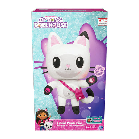 Gabby's Dollhouse, 13-inch Talking Pandy Paws Plush Toy with Lights, Music and 10 Sounds and Phrases