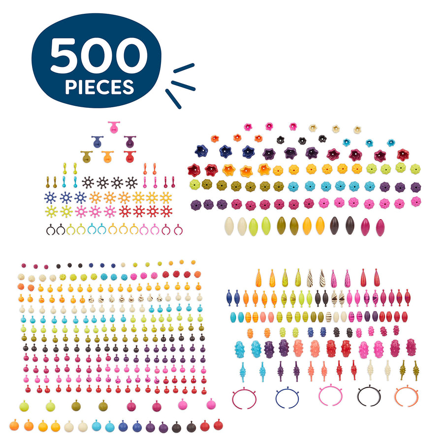 B. Toys - (500-Pcs) Pop Snap Bead Jewelry - DIY Jewelry Kit for Kids