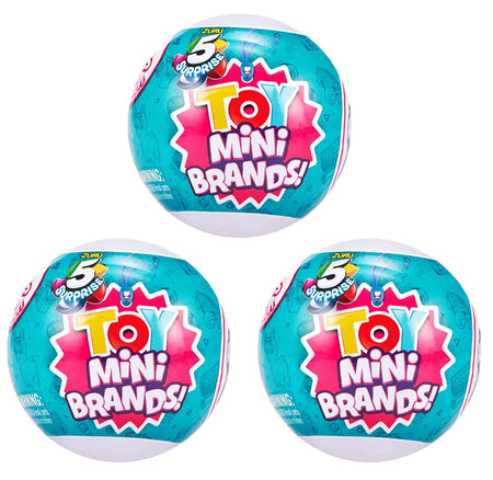 5 Surpise Toys Mystery Capsule Real Miniature Brands Collectible Toy (3 Pack) by Zuru - Series 3