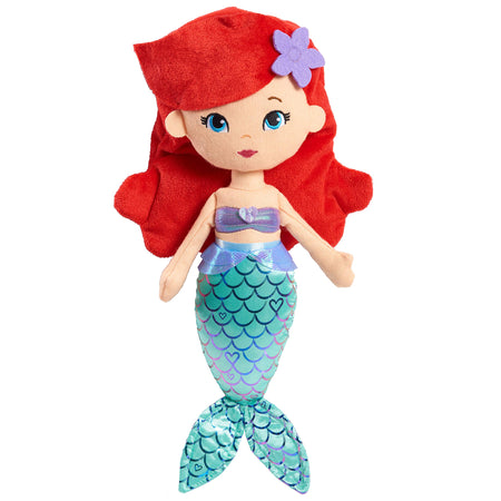 Disney Princess So Sweet Princess Ariel, 13.5-Inch Plush with Red Hair, The Little Mermaid, by Just Play