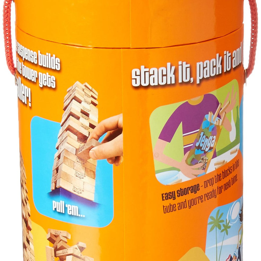 Jenga Game Wooden Blocks Stacking Tumbling Tower Kids Game Ages 6 and Up (Amazon Exclusive)