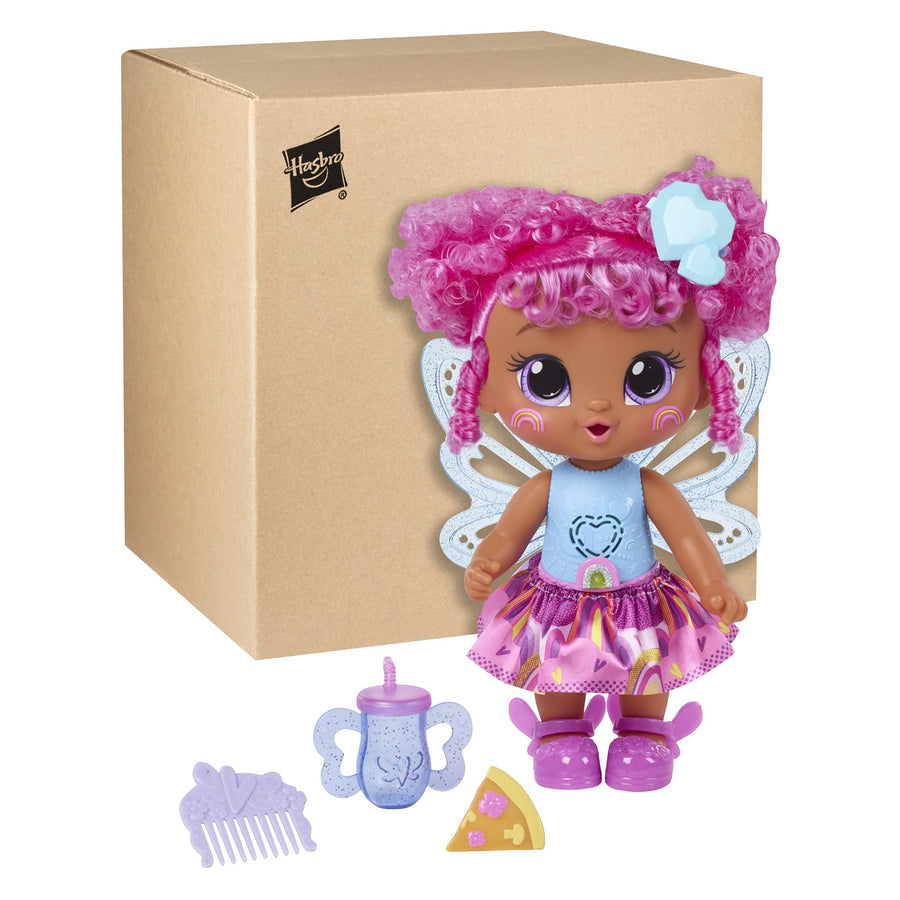 Baby Alive GloPixies Doll, Gabi Glitter, Glowing Pixie Doll Toy for Kids Ages 3 and Up, Interactive 10.5-inch Doll Glows with Pretend Feeding (Amazon Exclusive)
