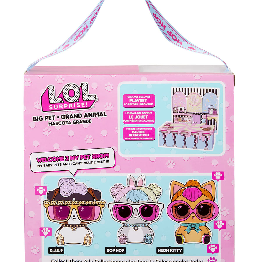 LOL Surprise Big Pet Hop Hop with 15 Surprises Including Wear and Share Glasses & Necklace, 2 Pet Babies, Accessories, Backpack or Piggy Bank, Gifts for Kids and Toys for Girls Ages 4 5 6 7+ Years Old