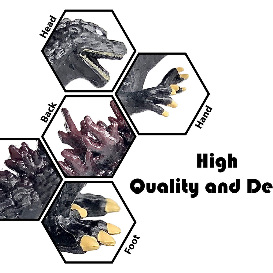EZFun Set of 10 Godzilla Toys with Carry Bag, Movable Joint Action Figures 2019, King of the Monsters Mini Dinosaur Mothra Imago Burning Heisei Mecha Ghidorah Playsets Kids Birthday Cake Toppers Pack