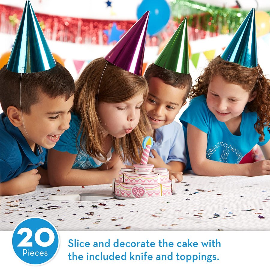Melissa & Doug Triple-Layer Party Cake Wooden Play Food Set
