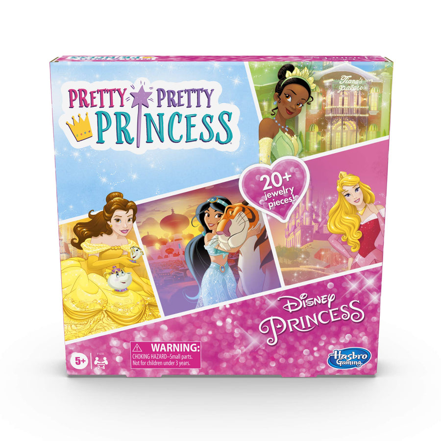 Hasbro Gaming Pretty Pretty Princess: Disney Princess Edition Board Game Featuring Disney Princesses, Jewelry Dress-Up Game for Kids Ages 5 and Up