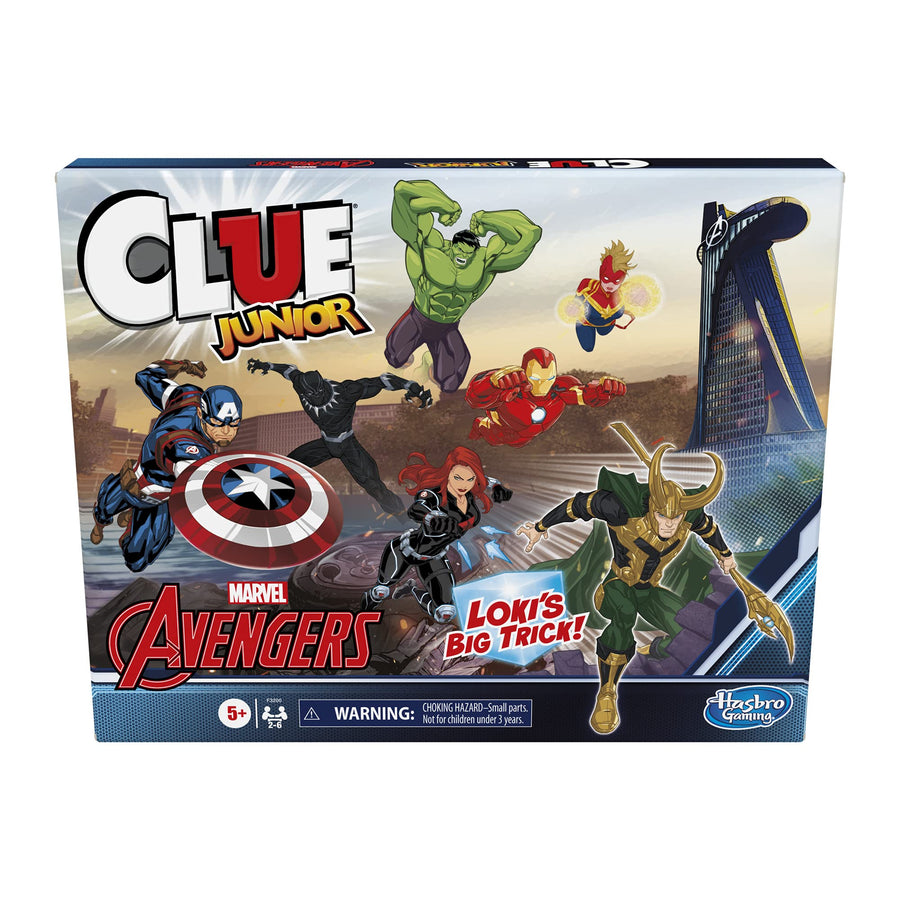Clue Junior: Marvel Avengers Edition Board Game for Kids Ages 5+, Loki's Big Trick, Classic Mystery Game for 2-6 Players (Amazon Exclusive)