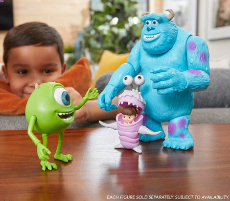 Pixar Mattel Mike and Boo Monsters, Inc. Character Action Dolls Highly Posable with Authentic Designs for Storytelling, Collecting, Movie Toys for Kids Gift Ages 3 and Up