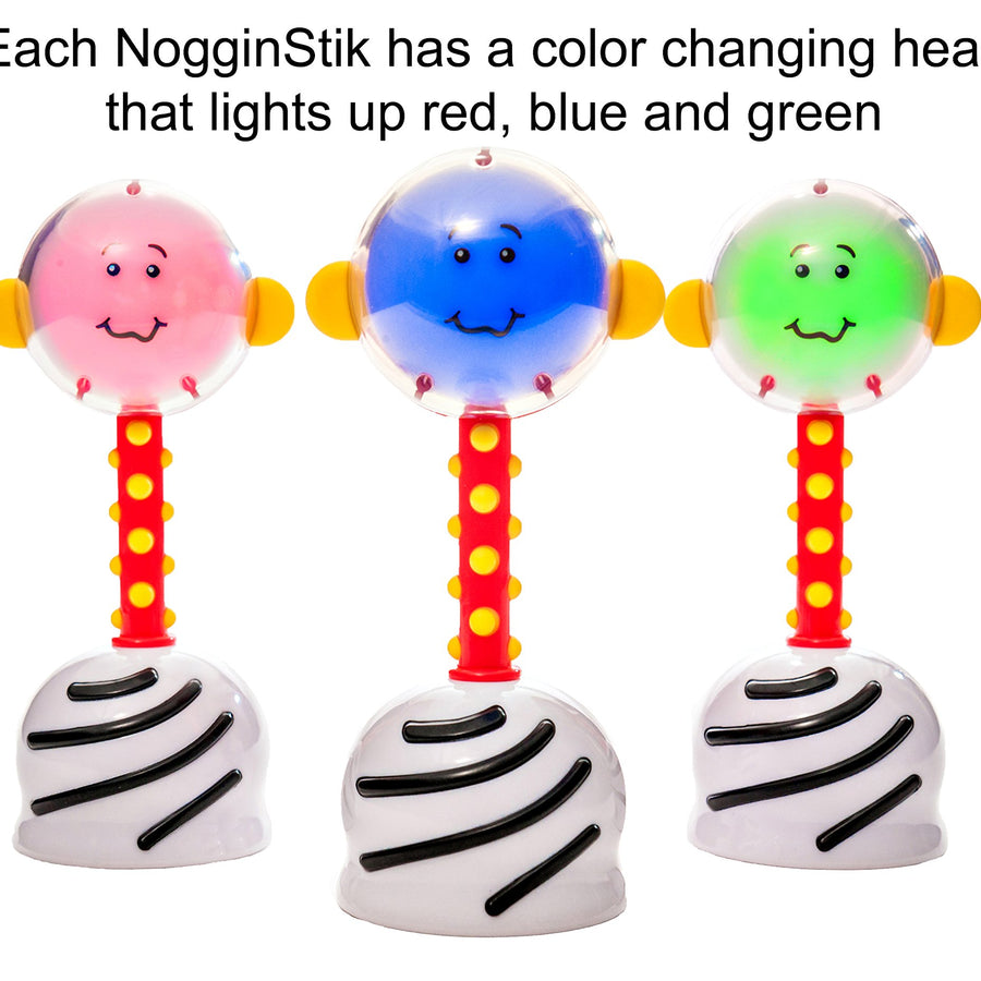 SmartNoggin NogginStik Developmental Light-Up Rattle - Encourage Developmental Milestones from Infant - 12 months