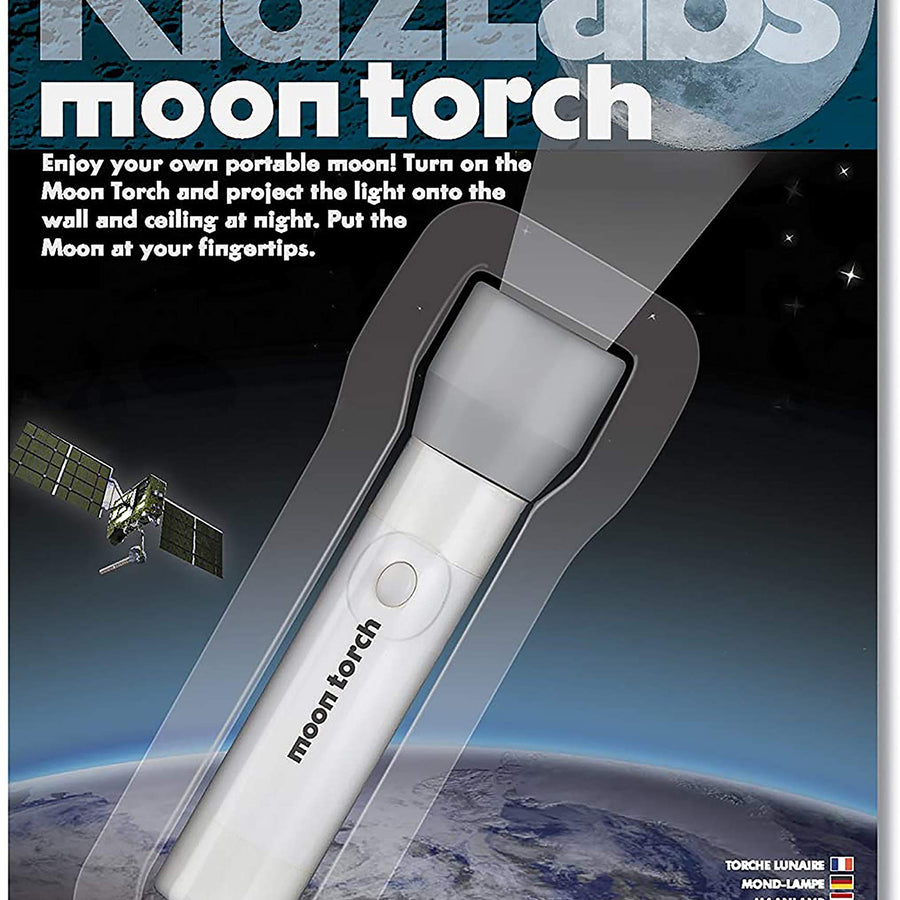4M 3808 KidzLabs Moon Torch Projector Astronomy Science STEM Toys Educational Gift for Kids & Teens, Girls & Boys