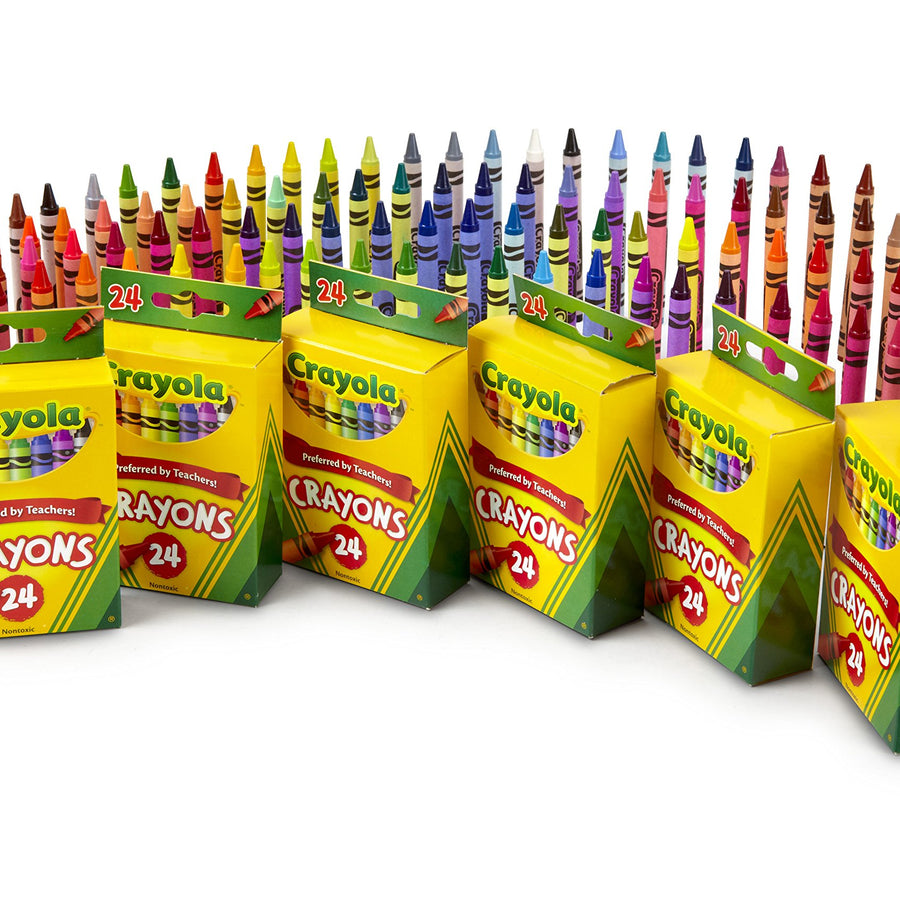 Crayola Crayons, School & Art Supplies, Bulk 6 Pack of 24Count, Assorted