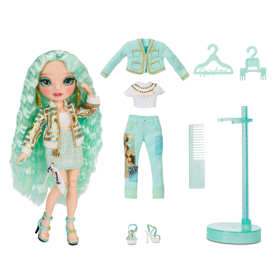 Rainbow High Series 3 Daphne Minton Fashion Doll – Mint (Light Green) with 2 Designer Outfits to Mix & Match with Accessories, Gift for Kids and Collectors, Toys for Kids Ages 6 7 8+ to 12 Years Old