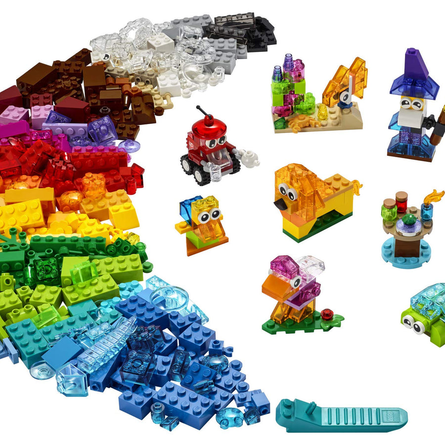 LEGO Classic Creative Transparent Bricks 11013 Building Kit with Transparent Bricks; Inspires Imaginative Play, New 2021 (500 Pieces)