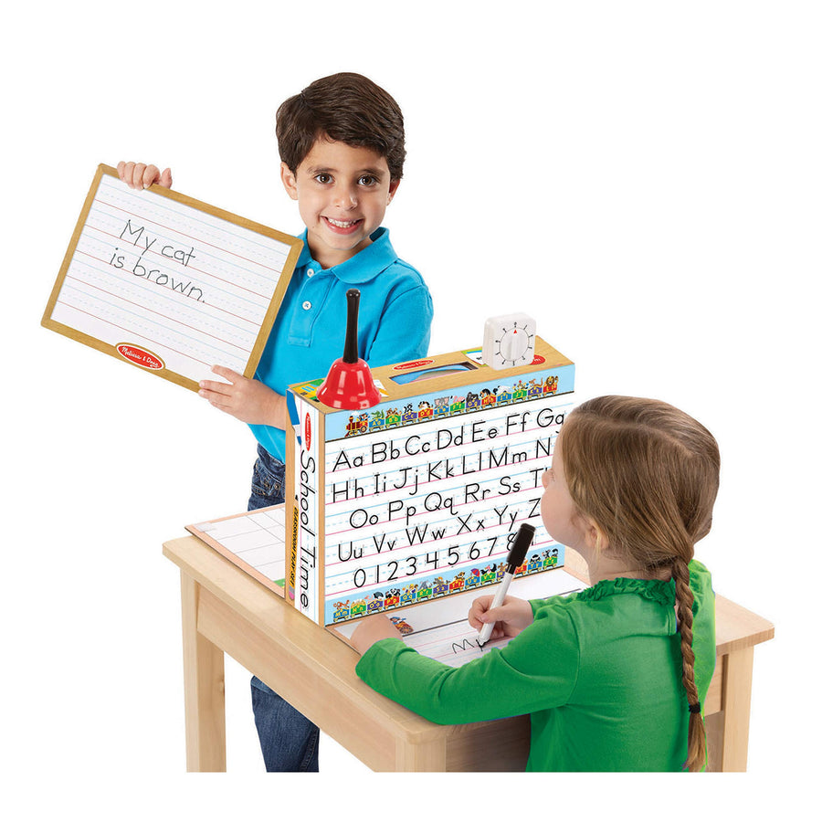 Melissa & Doug School Time! Classroom Play Set Game - Be Teacher or Student