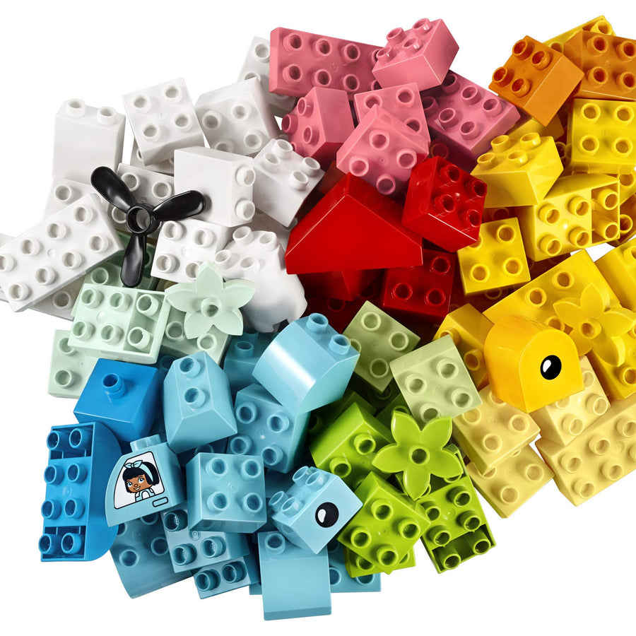 LEGO DUPLO Classic Heart Box 10909 First Building Playset and Learning Toy for Toddlers, Great Preschooler’s Developmental Toy (80 Pieces)