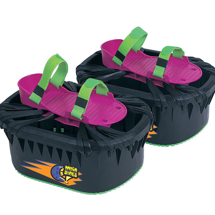 Big Time Toys Moon Shoes Bouncy Shoes, Mini Trampolines For your Feet, One Size, Black, New and improved, Bounce your way to fun, Very durable, No tool assembly, Athletic development, up to 160 lbs