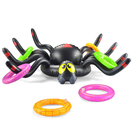 JOYIN Halloween Spider Toss Game,Huge Inflatable 37 Inch Spider Ring Toss Game, Perfect for Halloween Party Favor